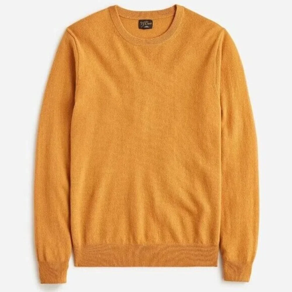 NWT J.Crew Men's Cashmere Crewneck Sweater in Baked Earth Pullover L